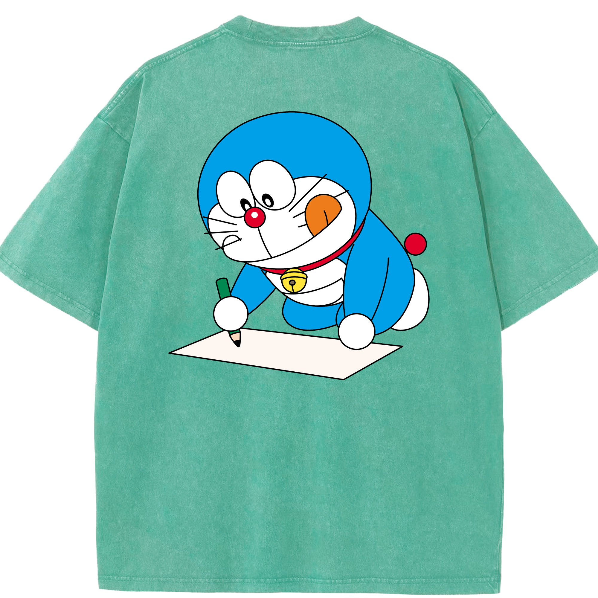 （画像用） ドラえもん Doraemon 綿100% ヴィンテージ風 半袖Tシャツ（背面プリント）